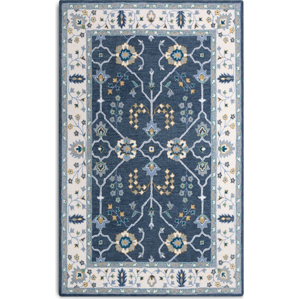 lynde blue area rug  x    