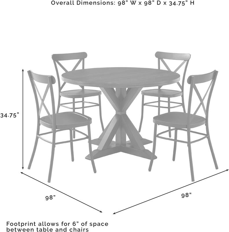 Lynn Round Dining Table and 4 Lex Dining Chairs Value City Furniture