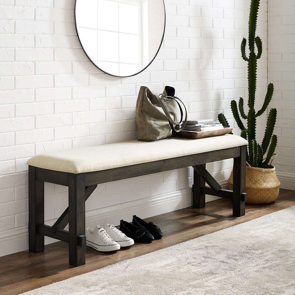 lynn black dining bench   