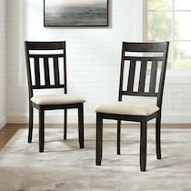 lynn black dining chair   