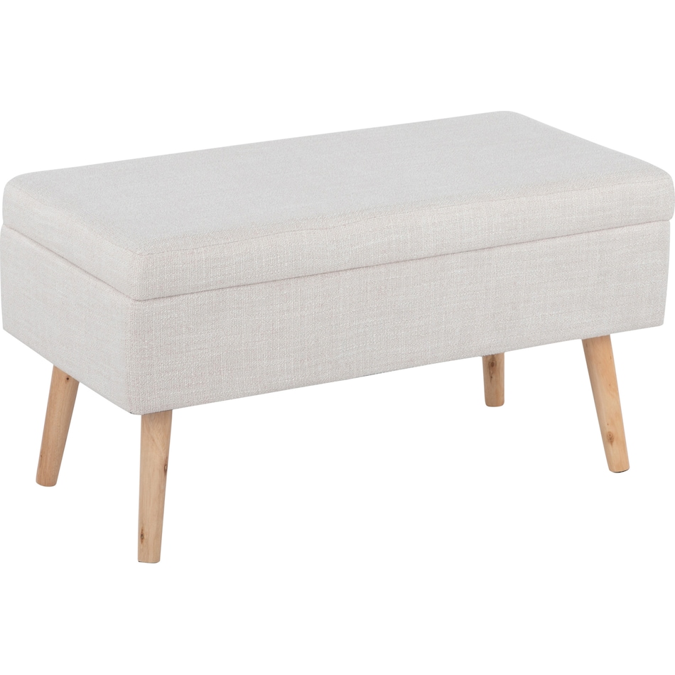 lyon light brown storage bench   