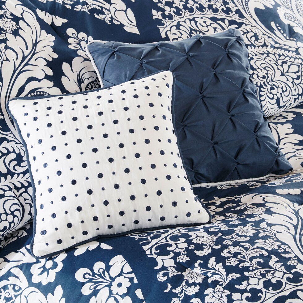 lyric blue california king bedding set   