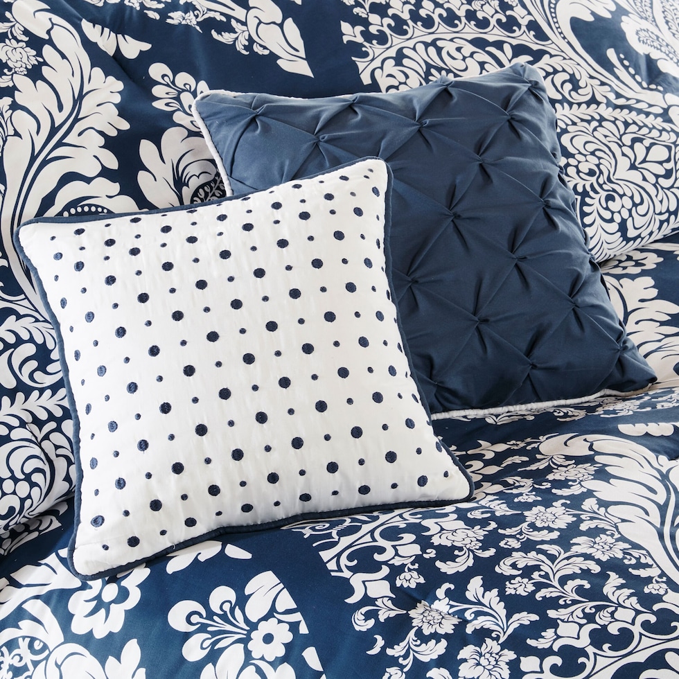 lyric blue king bedding set   