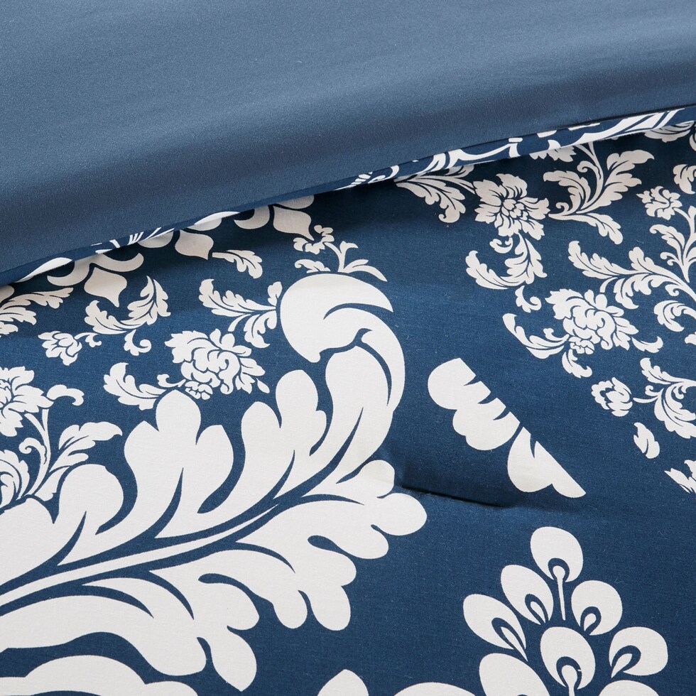 lyric blue king bedding set   