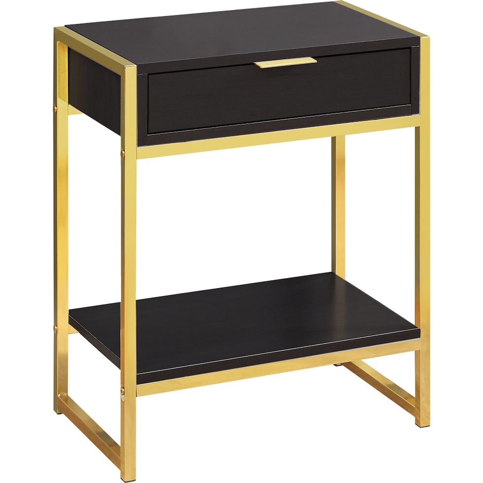 macgowan dark brown end table   