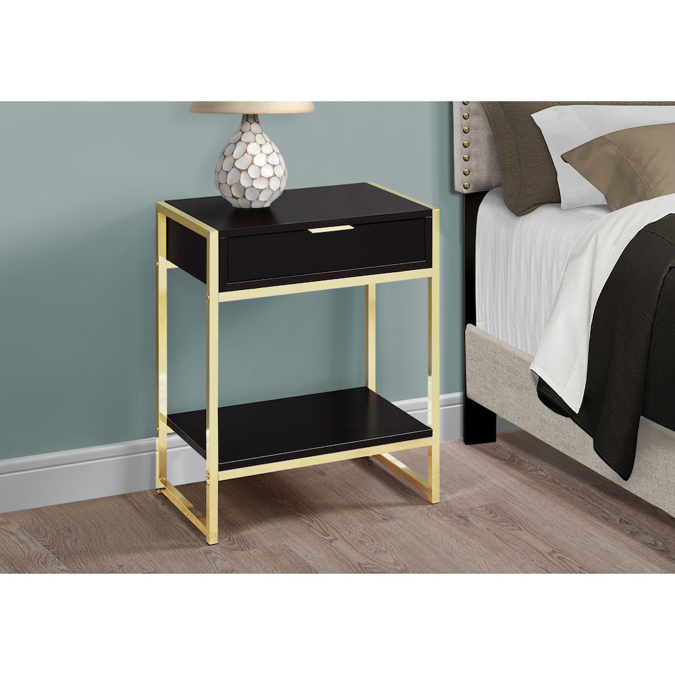 macgowan dark brown end table   