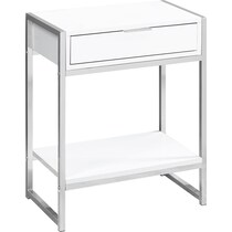 macgowan white end table   