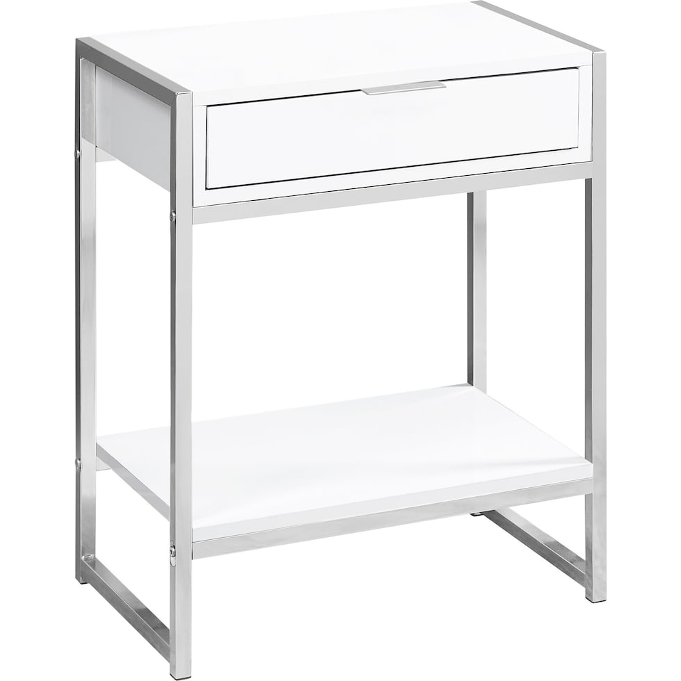 macgowan white end table   