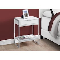 macgowan white end table   