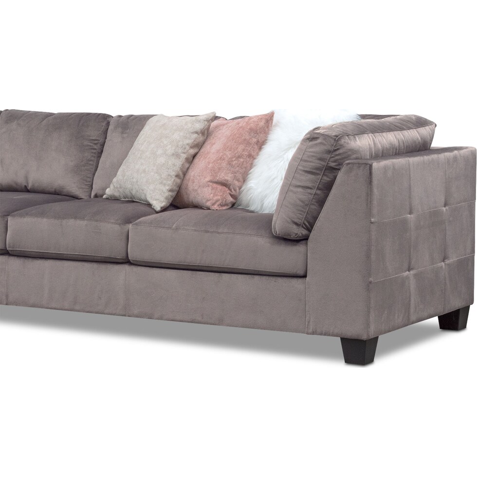 mackenzie gray  pc sectional with left facing chaise   