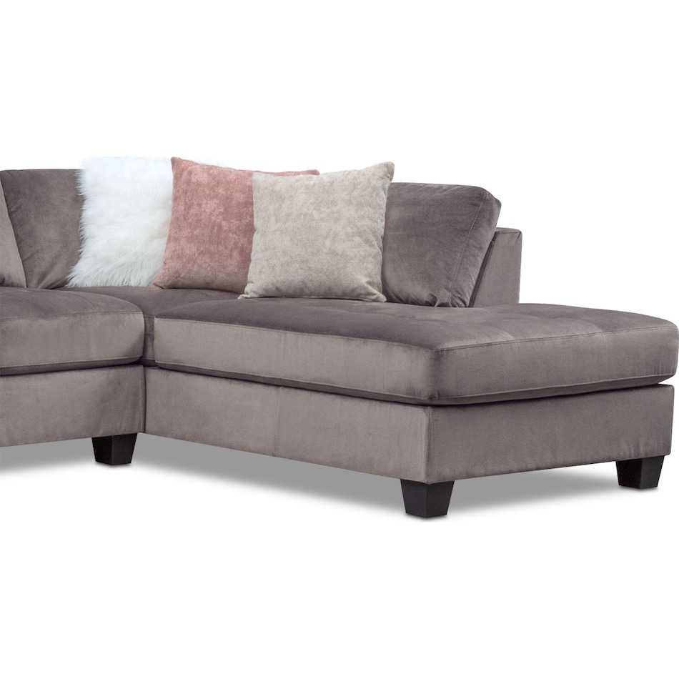 mackenzie gray  pc sectional with right facing chaise   