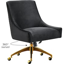 maddie black desk chair   
