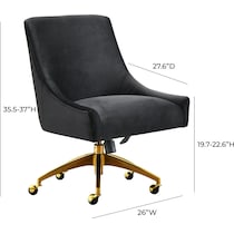 maddie black desk chair   