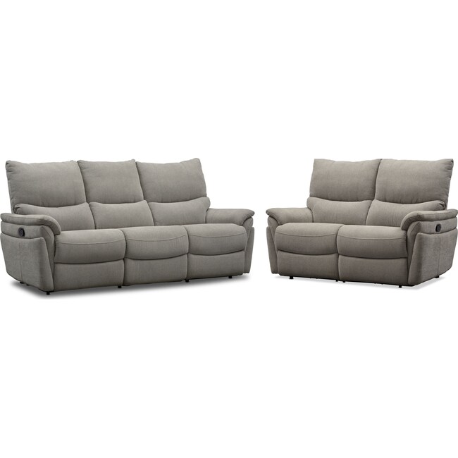Living Room Furniture - Maddox Manual Reclining Sofa and Loveseat