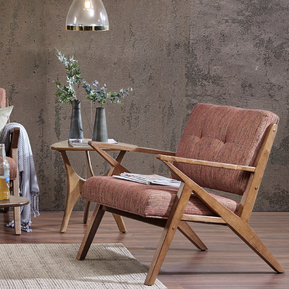 madeline orange accent chair   