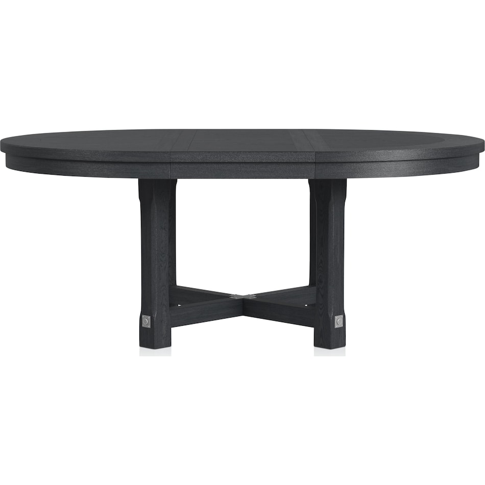 madrid dining black round dining table   