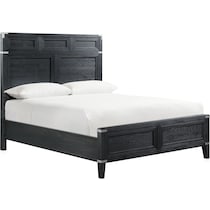 madrid black queen bed   