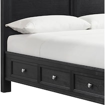 madrid black queen storage bed   