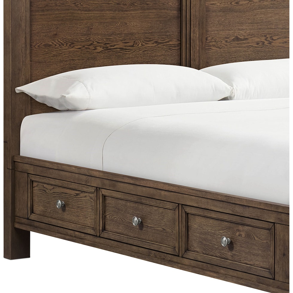 madrid dark brown king bed   