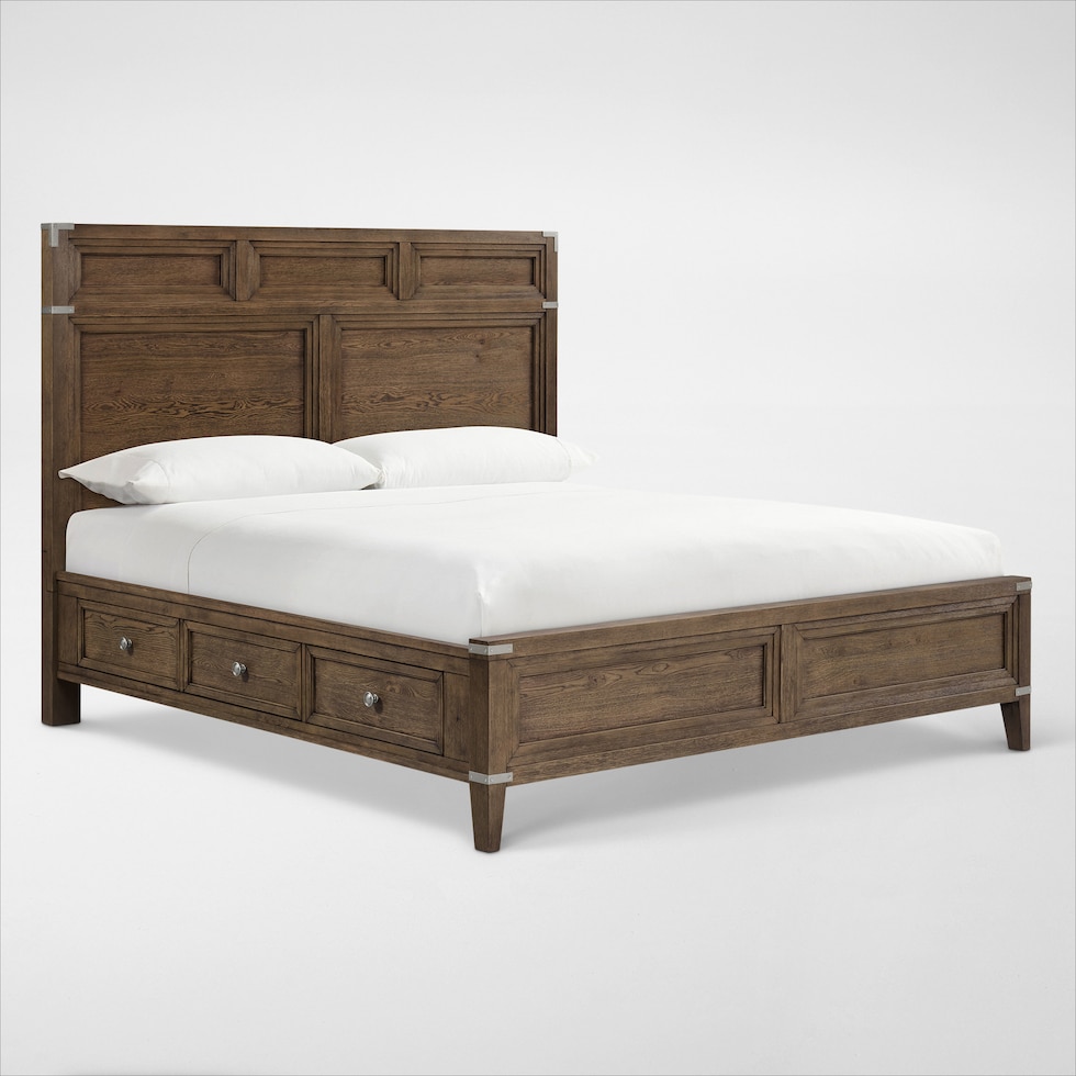 madrid dark brown king bed web   