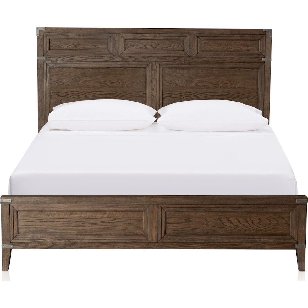 madrid light brown  pc queen bedroom   