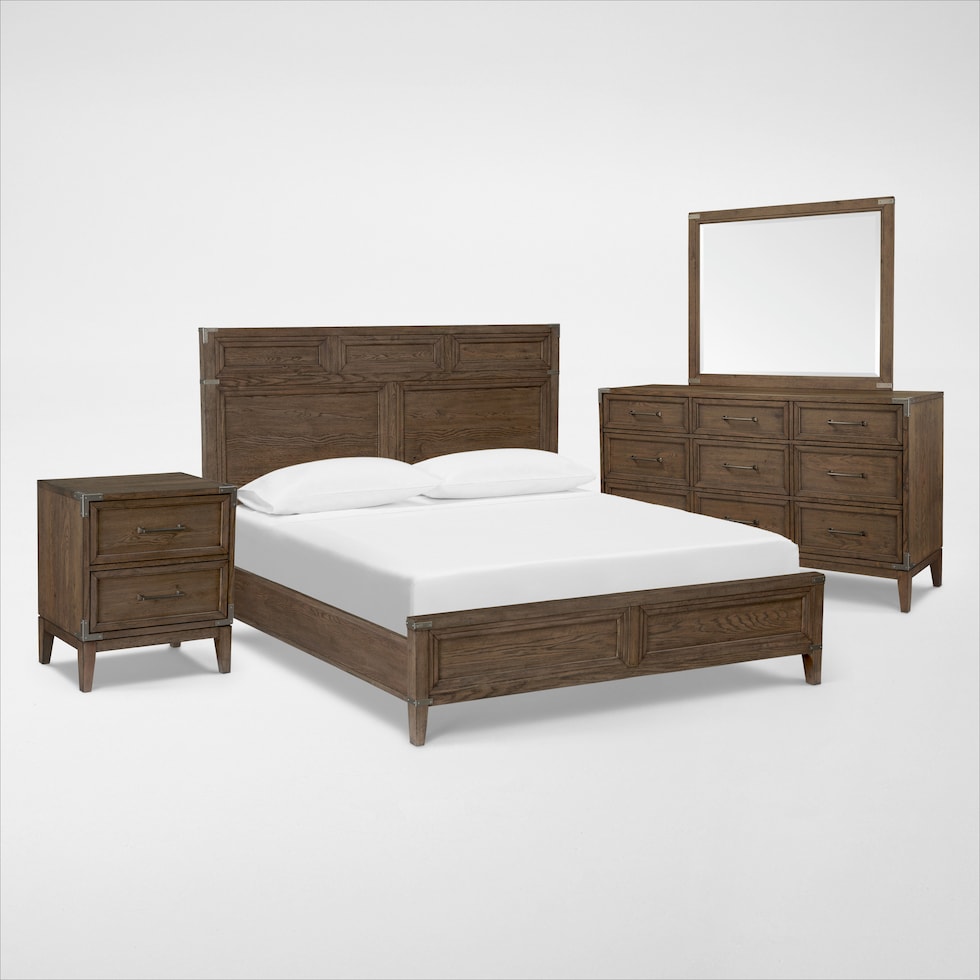 madrid light brown  pc queen bedroom web   