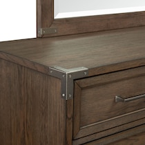 madrid light brown dresser and mirror   