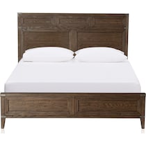 madrid light brown queen bed   