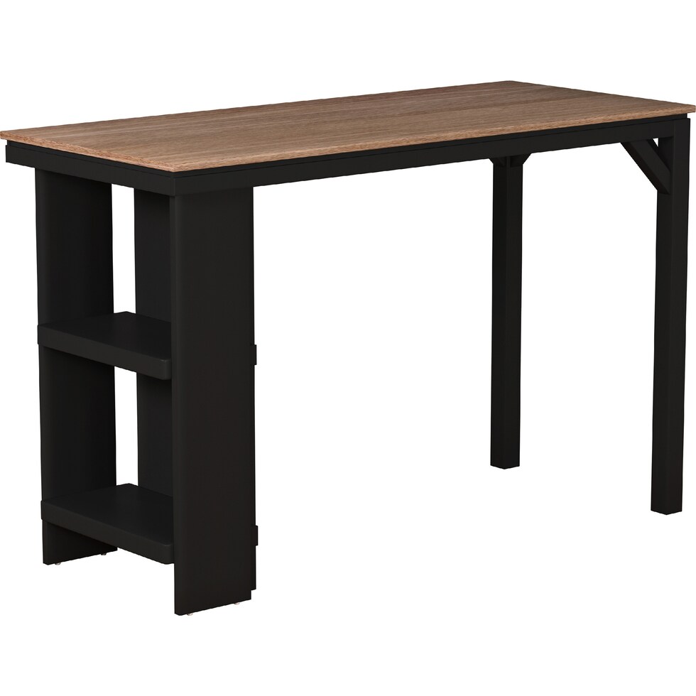 maeve black and oak counter height dining table   