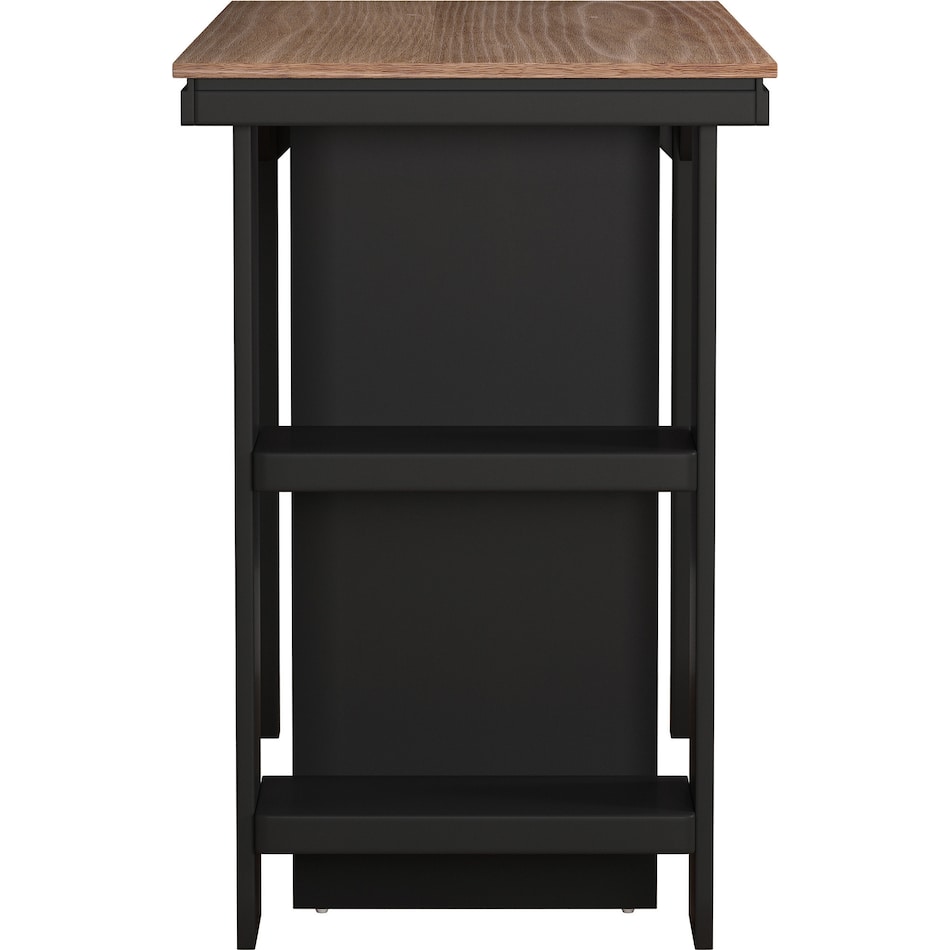 maeve black and oak counter height dining table   