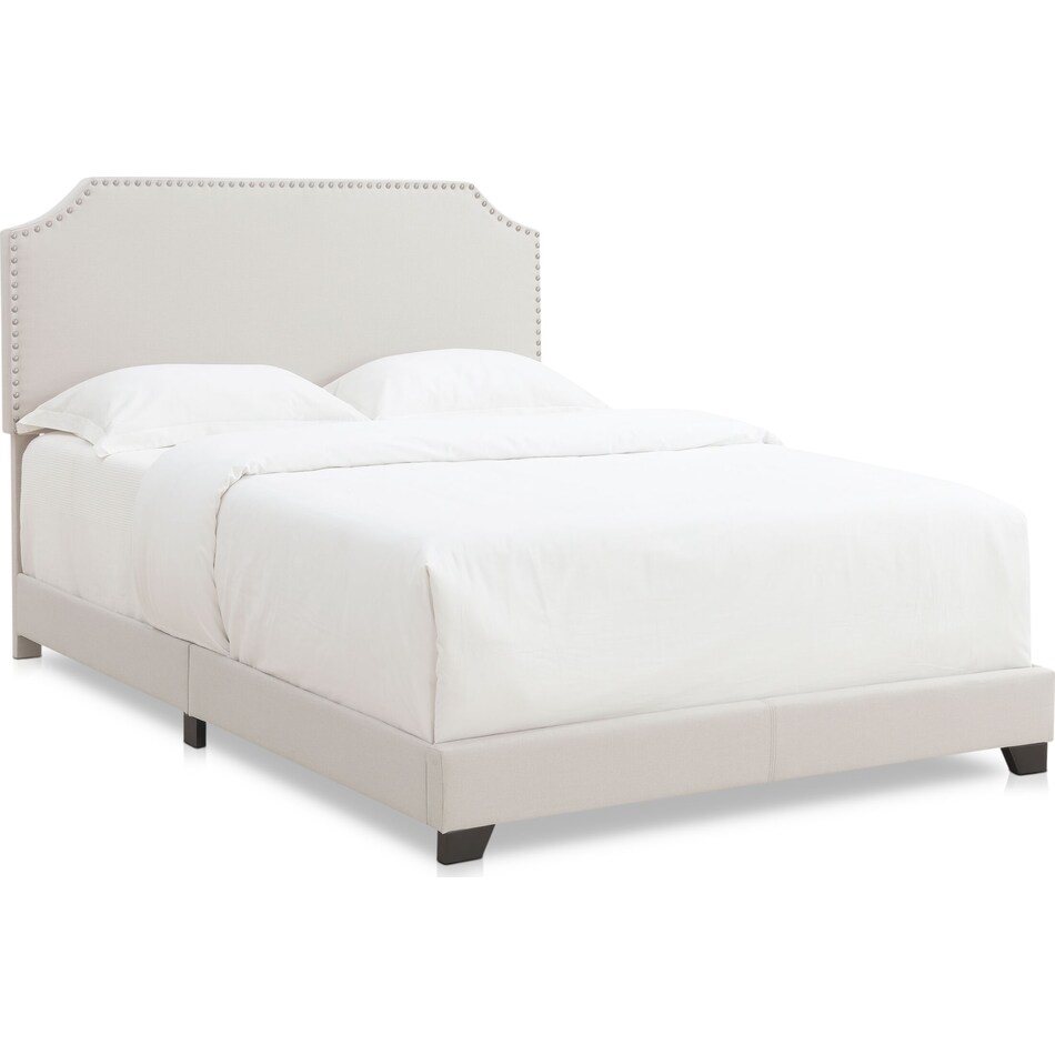 maeve gray queen upholstered bed   