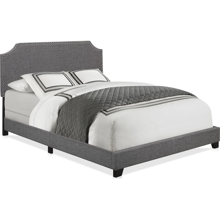 Maeve Upholstered Twin Bed - Dark Gray