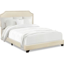 maeve white queen upholstered bed   