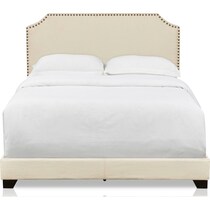 maeve white queen upholstered bed   