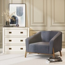 magdalene gray accent chair   