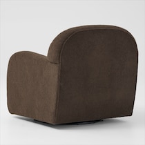 maggie dark brown swivel chair   