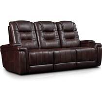 magnus dark brown  pc power reclining sofa   