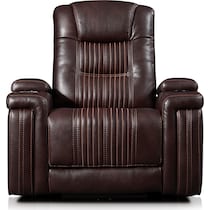 magnus dark brown power recliner   