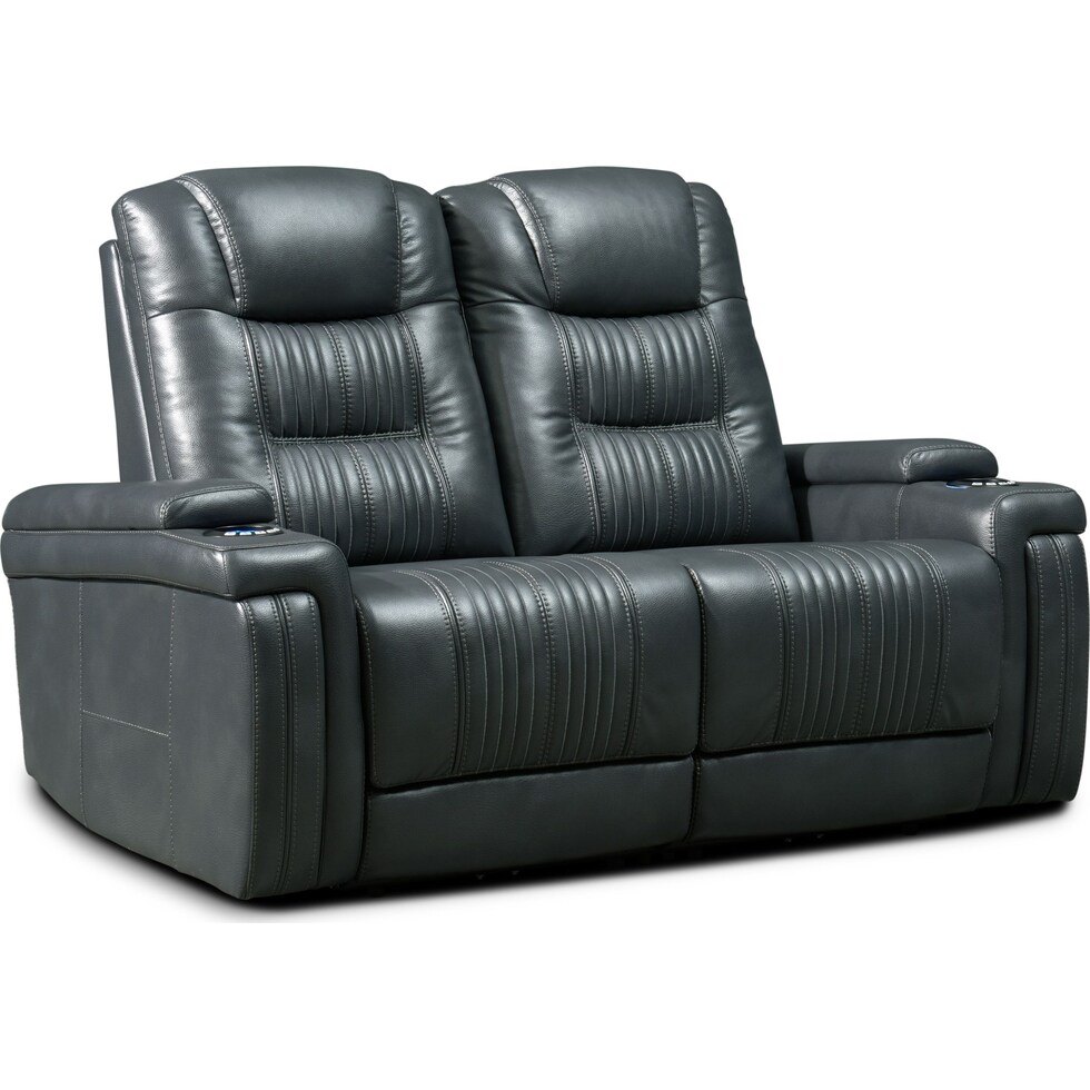 magnus gray  pc power reclining sofa   