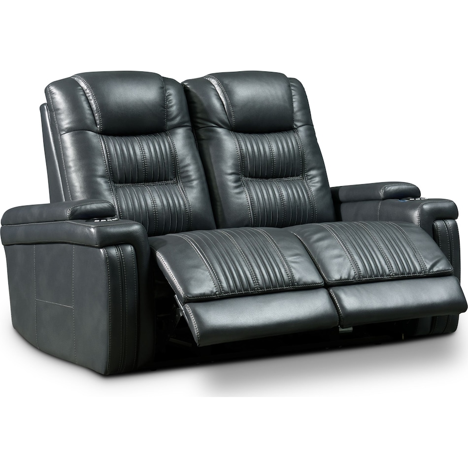 magnus gray  pc power reclining sofa   