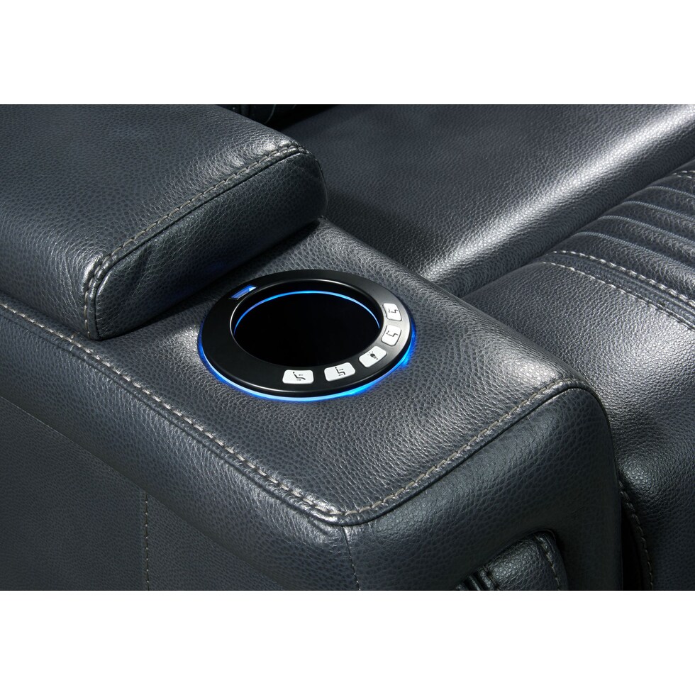 magnus gray  pc power reclining sofa   
