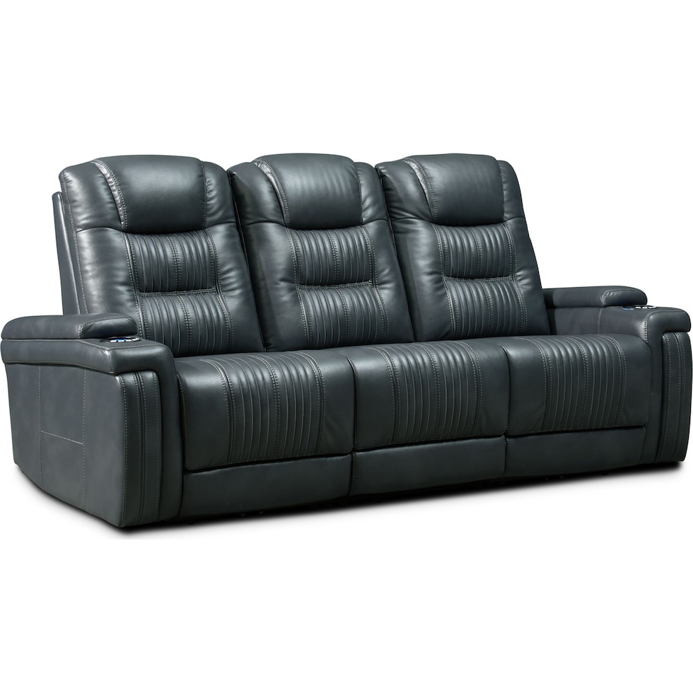 magnus gray  pc power reclining sofa   