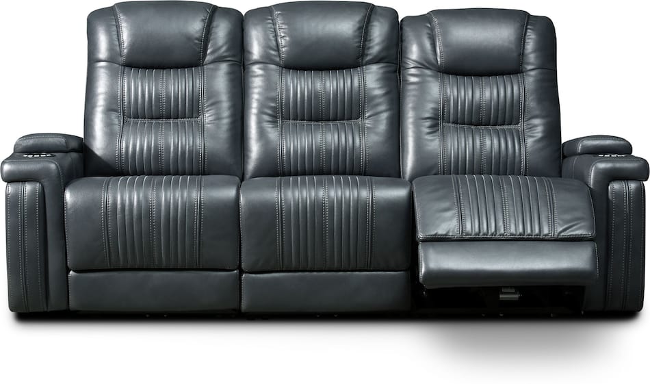 Magnus 3Piece TriplePower Reclining Sofa with 3 Reclining Seats Gray Value City Furniture