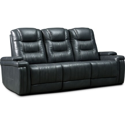Undefined Value City Furniture Undefined Value City Furniture, Servillo White Leather Power Plus Reclining Sofa