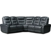 magnus gray  pc power reclining sectional   