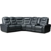 magnus gray  pc power reclining sectional   
