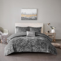 maisie gray full queen bedding set   