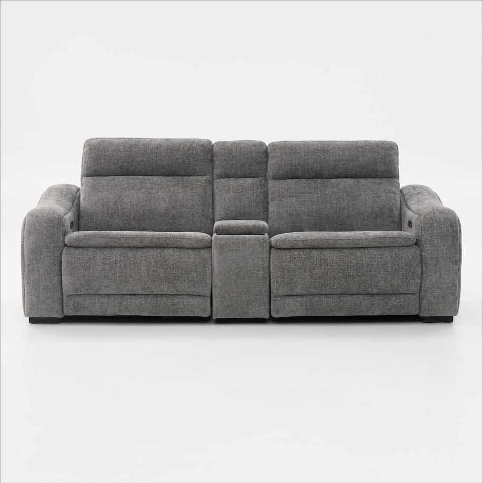 majestic gray loveseat   