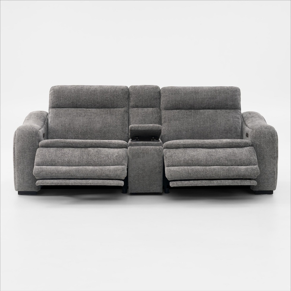 majestic gray loveseat   