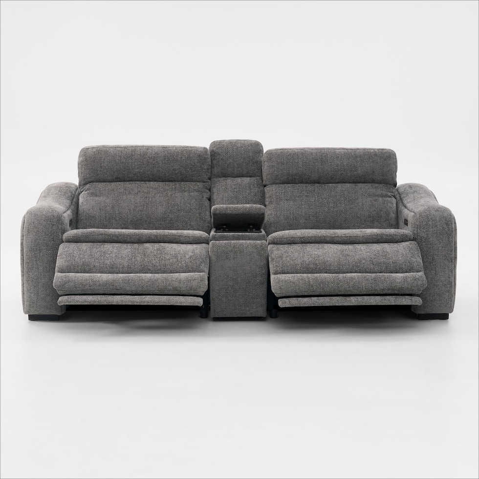 majestic gray loveseat   